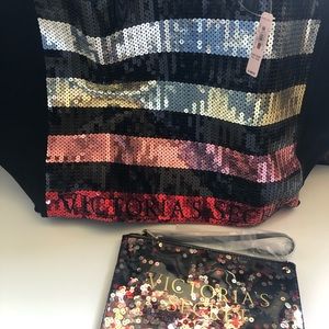 Victoria's Secret Tote Bag with cosmetic bag